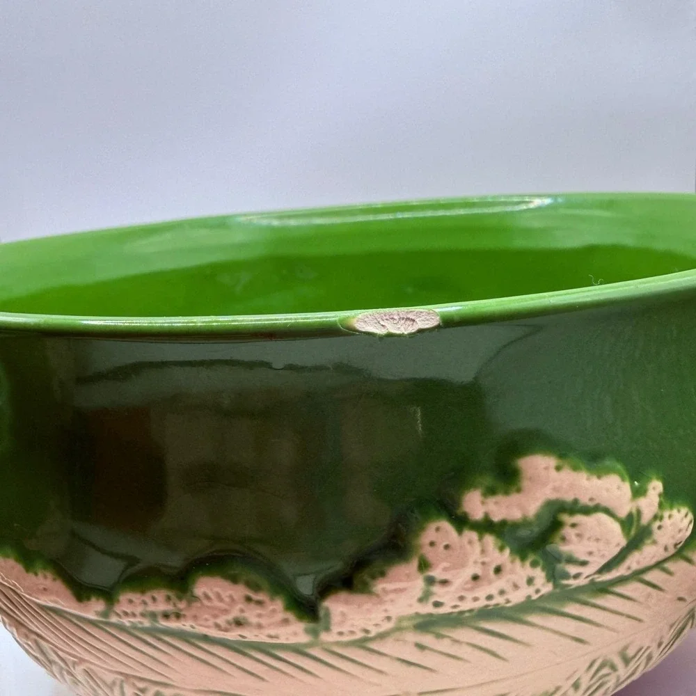 John‎ Deere Johnny Popper Tractor Ceramic Mixing Bowl Set with Figurine Green